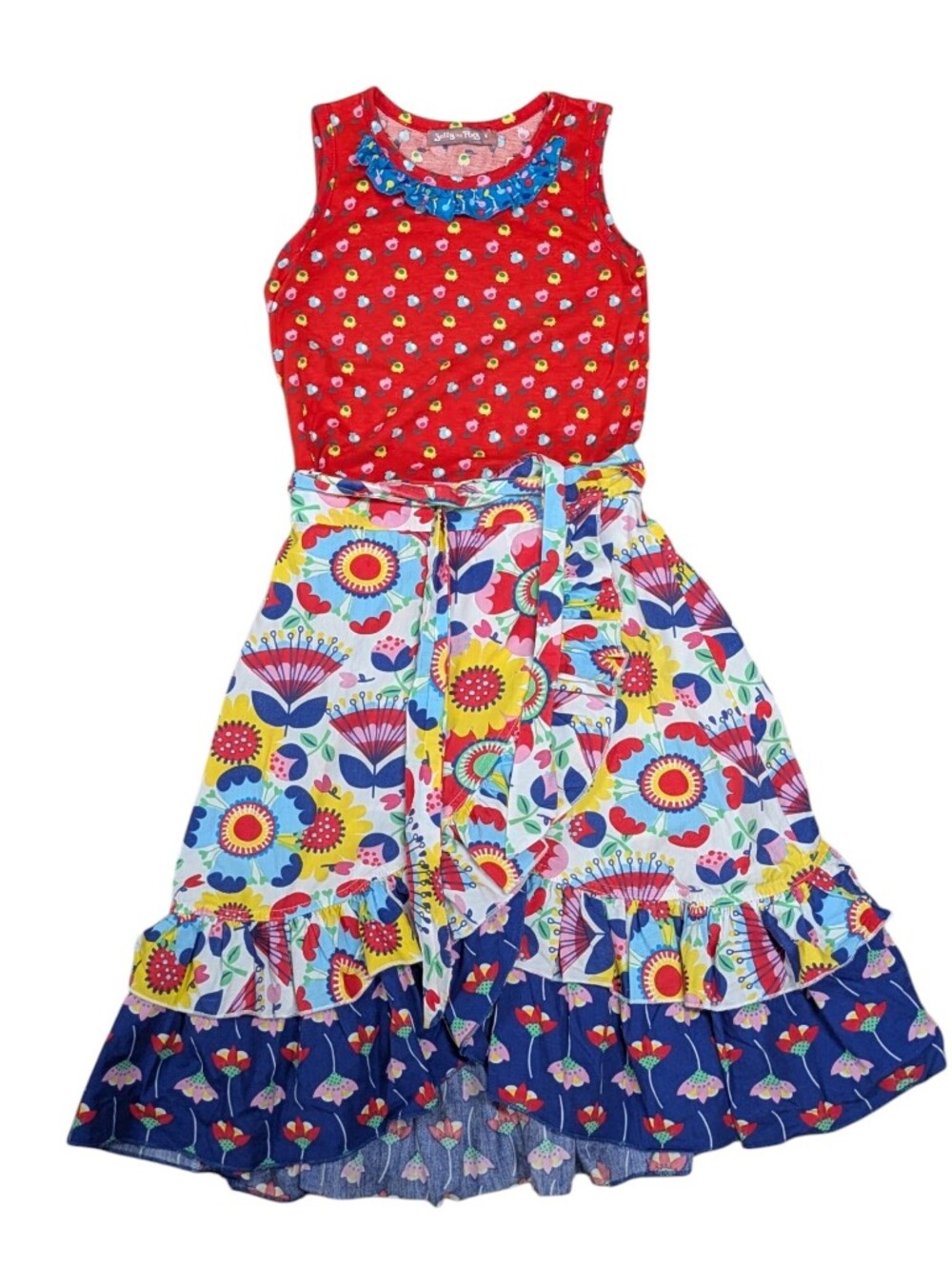 Jelly The Pug Picnic Collection Maxine Dress and Knit Top Set Size 4